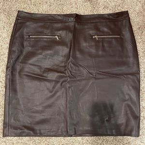 Ann Taylor Loft Pleather mini skirt
